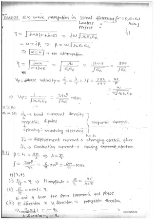 Electromagnectic theory made easy hand written notes Gate ECE | PDF