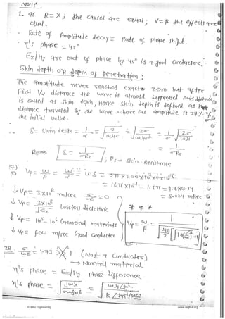 Electromagnectic theory made easy hand written notes Gate ECE | PDF
