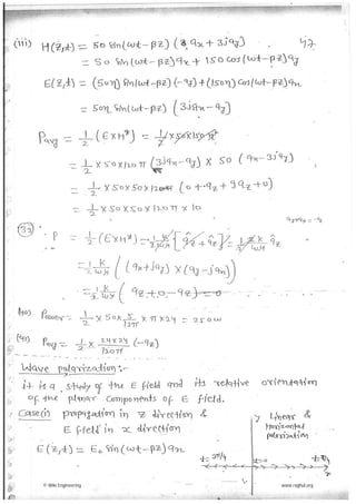 Electromagnectic theory made easy hand written notes Gate ECE | PDF