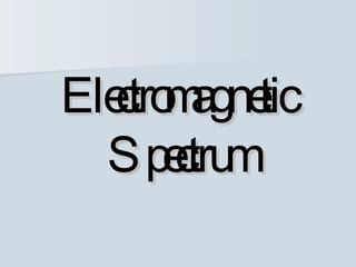 Electromagnetic  Spectrum 