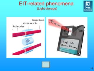 18
EIT-related phenomena
(Light storage)
 