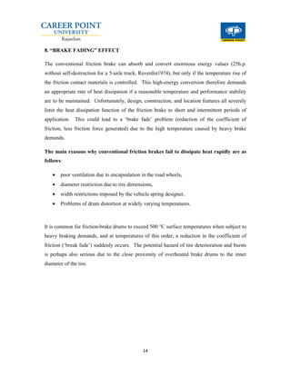 Electromagnetic breaking system report, group 14 career point ...