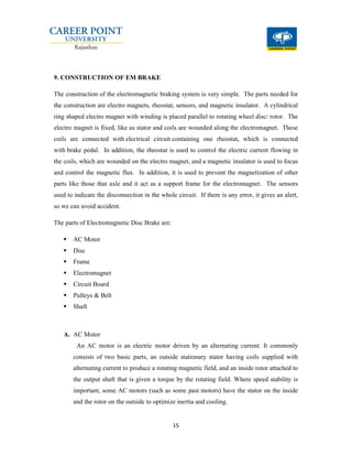 Electromagnetic breaking system report, group 14 career point ...