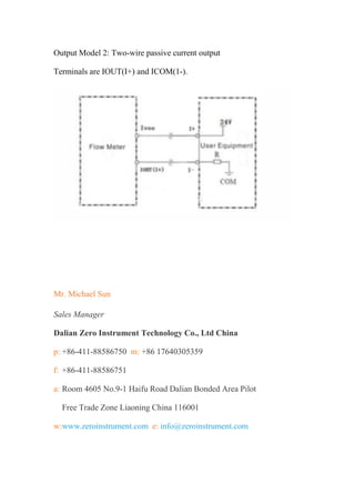 Electromagnetic flow meter wiring for output | PDF