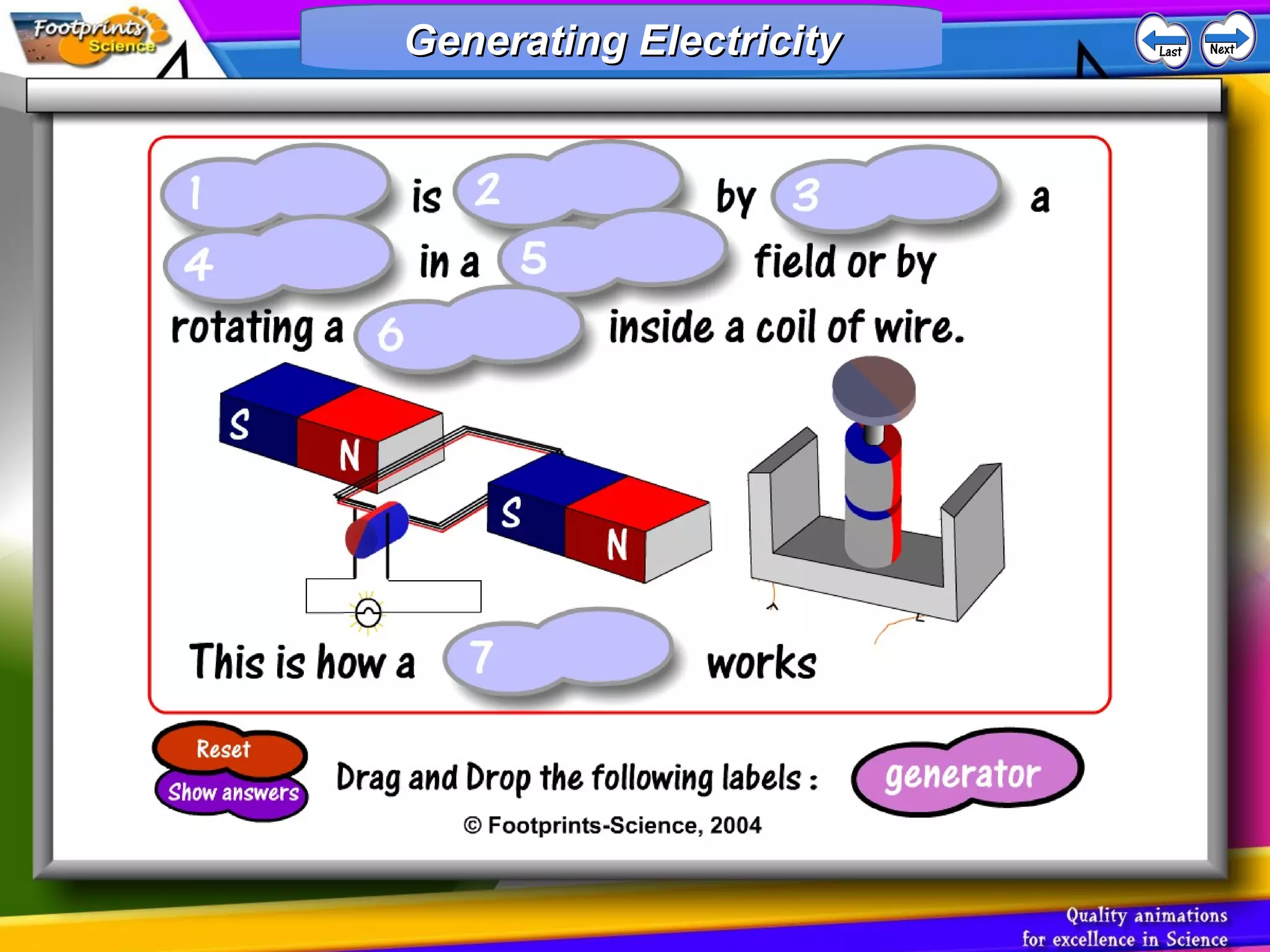 Generating ElectricityGenerating ElectricityGenerating ElectricityGenerating Electricity
 