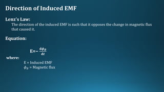Electromagnetic Induction for First year Physiotherapy | PDF