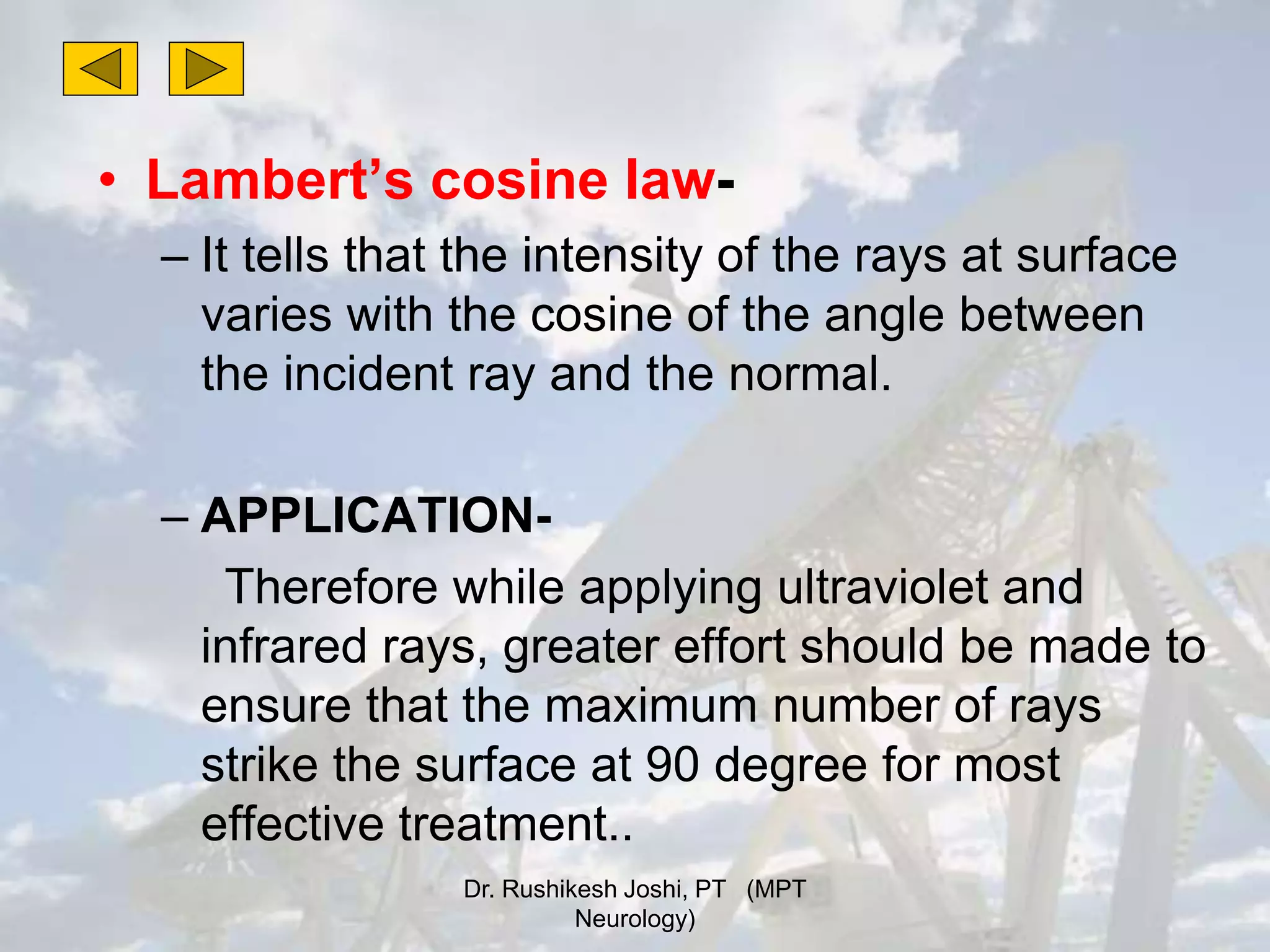 Electromagnetic spectrum & laws of radiation and its application in ...