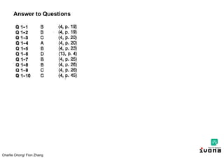 Charlie Chong/ Fion Zhang
Answer to Questions
 