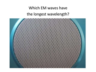 Which EM waves havethe longest wavelength?