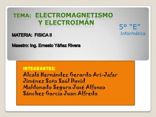 5° “E”
                                     Informática




Integrantes:
Alcalá Hernández Gerardo Ari-Jafar
Jiménez Soto Saúl David
Maldonado Segura José Alfonso
Sánchez García Juan Alfredo
 