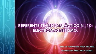 REFERENTE TEÓRICO-PRÁCTICO N° 10:
ELECTROMAGNETISMO.
ÁREA DE FORMACIÓN: FÍSICA 5TO AÑO.
DOCENTE DEL ÁREA: ANA CASTILLO.
 