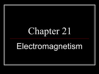 Chapter 21
Electromagnetism
 