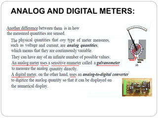 ANALOG AND DIGITAL METERS:
 