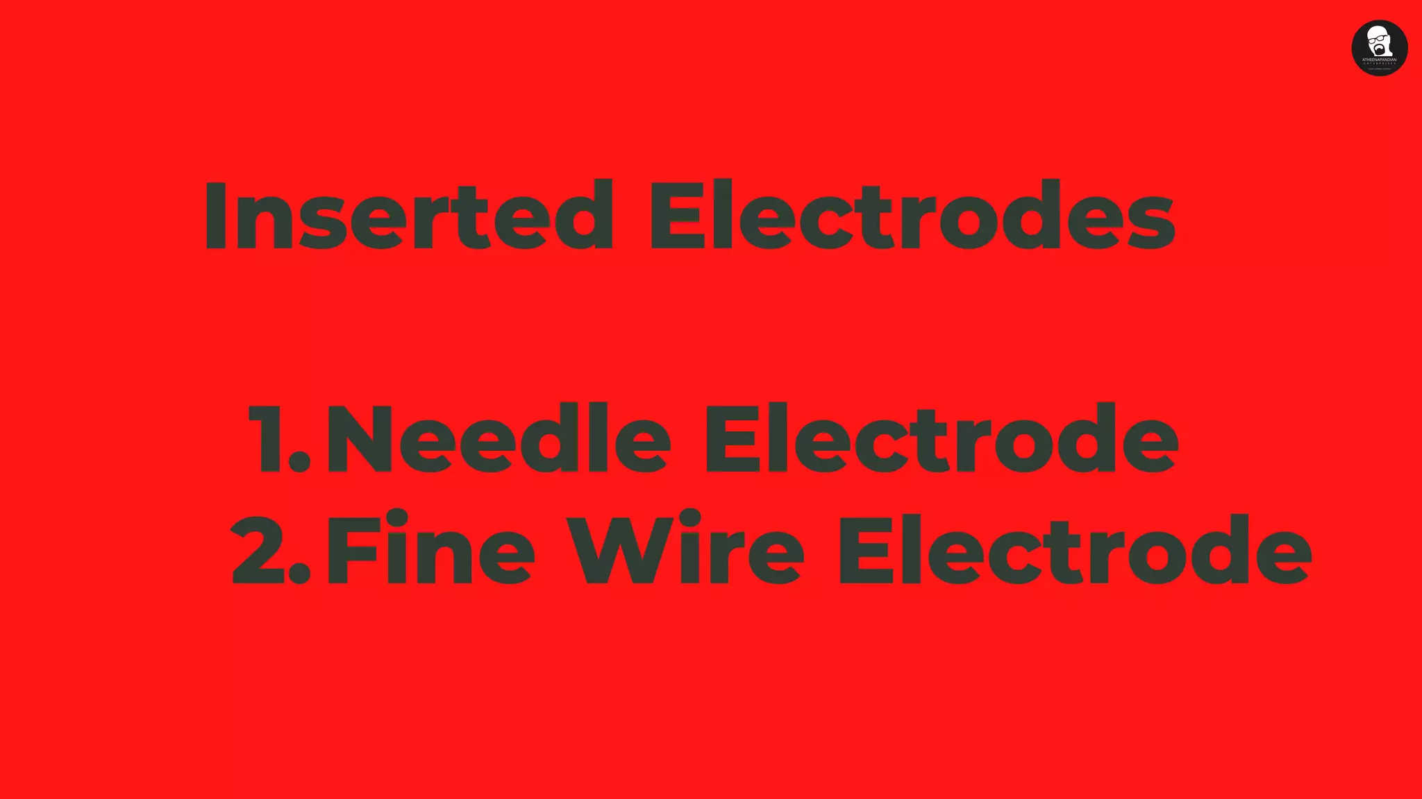 Needle Electrode
Fine Wire Electrode
Inserted Electrodes
1.
2.
 