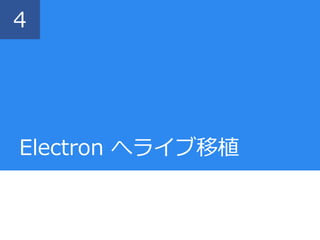 Electron へライブ移植
4
 