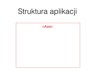 Struktura aplikacji
<App>
<Editor><Sidebar>
 