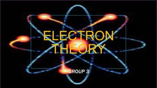 ELECTRON
THEORY
GROUP 3
 