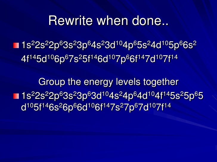 Electron Arrangement