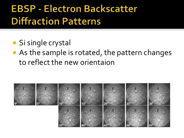 electron backscatter diffraction electron backscatter diffraction