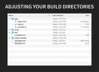 ADJUSTING YOUR BUILD DIRECTORIES
 