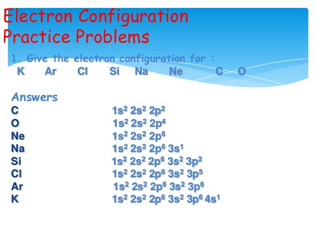 Electron Configuration Examples And Answers | Rapid Electron