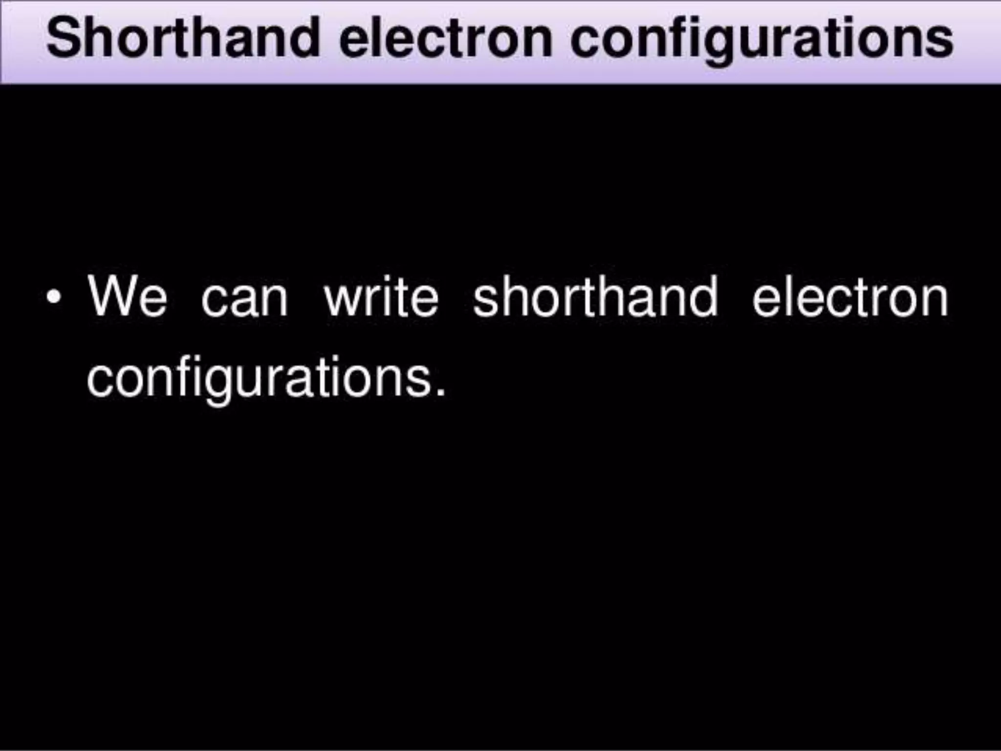 Electron configuration