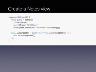 Create a Notes view
 