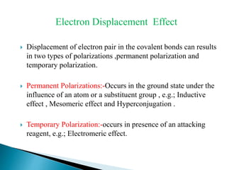 Displacement Effect Example Electron displacement effect | PPTX