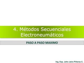 Ing. Esp. John Jairo Piñeros C.
PASO A PASO MAXIMO
 