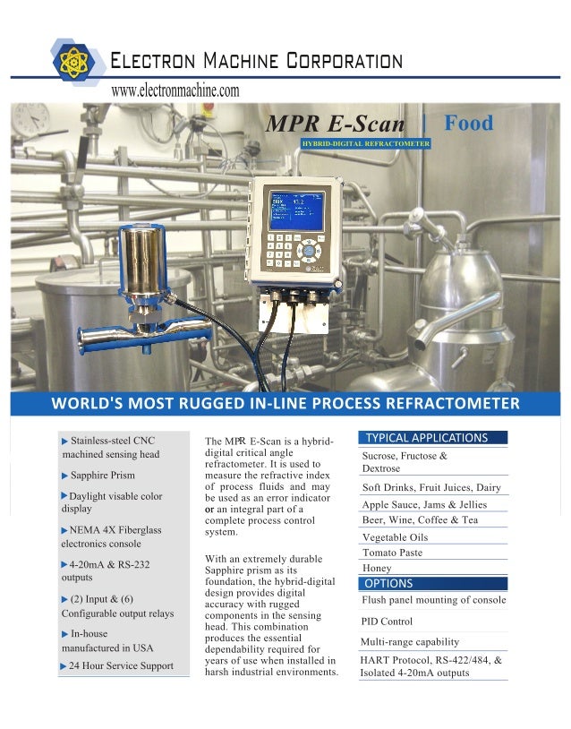 Refractometer for Food & Beverage Industries