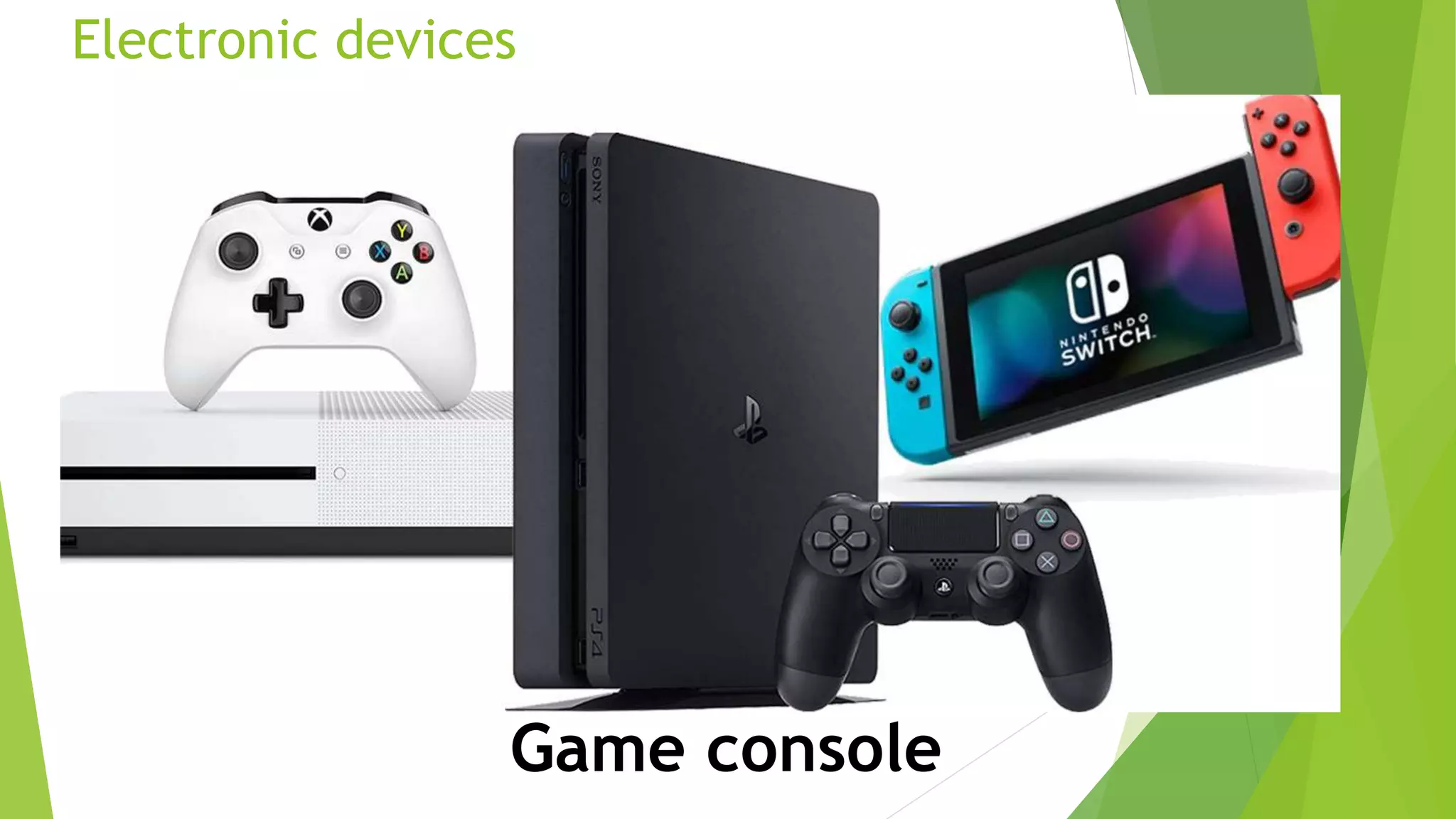 Electronic devices
Game console