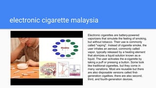 Electronic cigarettes presentation