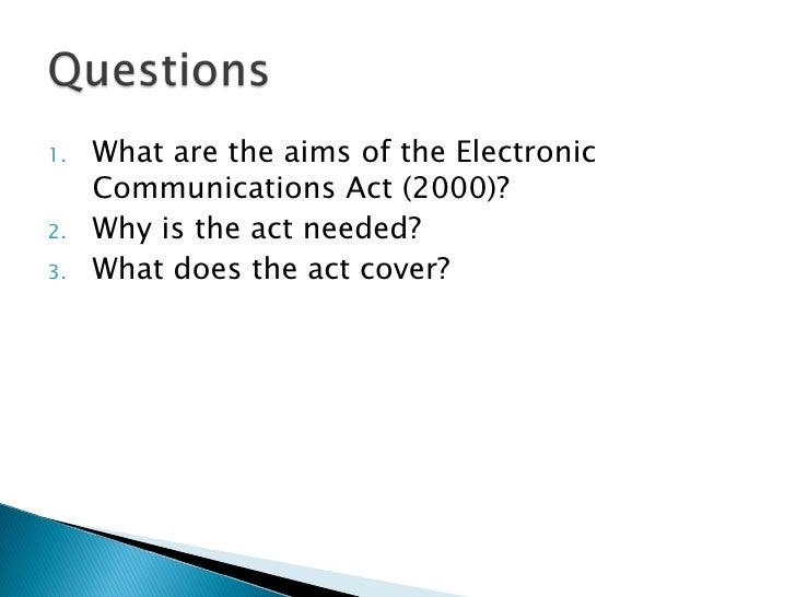 Electronic Communications Act (2000)