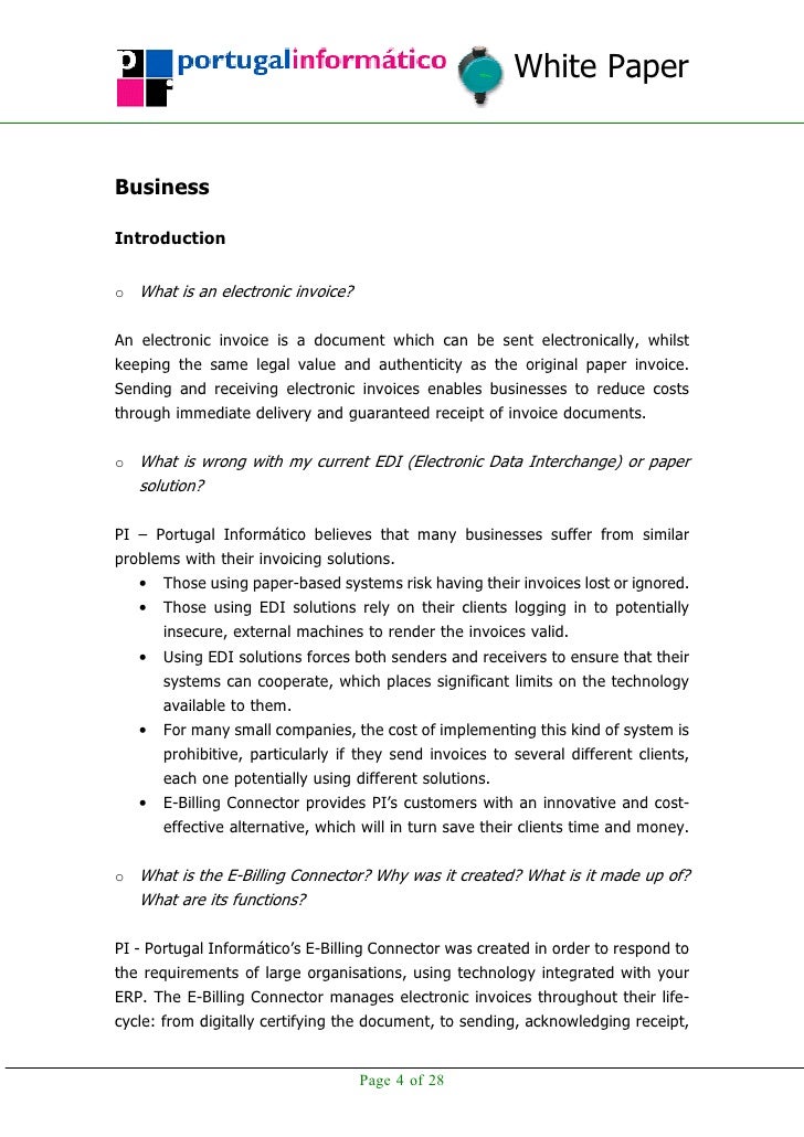 electronic invoices