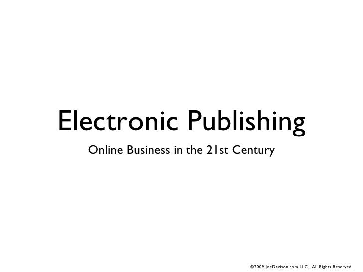 Electronic Publishing