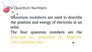 Quantum Numbers Topic ELECTRONIC-STRUCTURE-OF-MATTER.pptx MATTER | PPTX