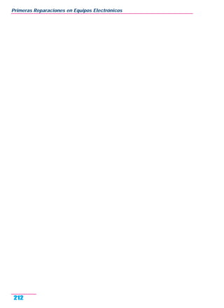 Primeras Reparaciones en Equipos Electrónicos
212
 