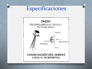 Especificaciones
 