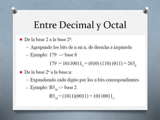 Entre Decimal y Octal
 