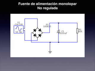 Fuente de alimentación monolopar!
No regulada
 