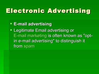 Electronic Advertising | PPT