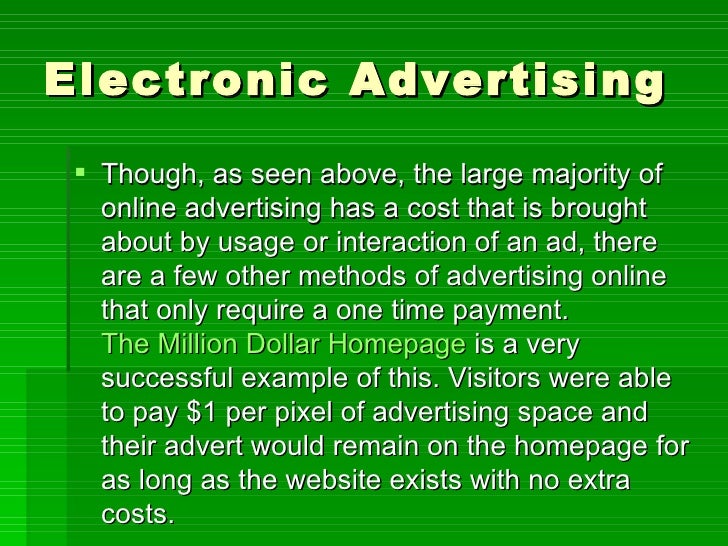 Electronic Advertising