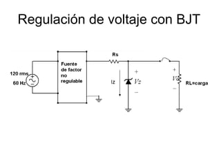Regulación de voltaje con BJT 