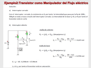 Ejemplo2:Transistor como Manipulador del Flujo eléctrico 