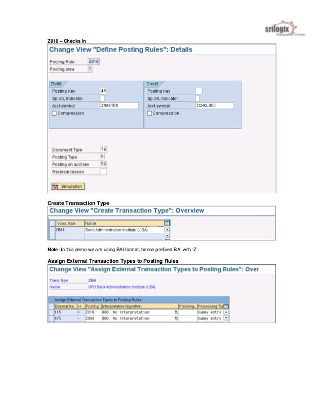 Electronic bank statement