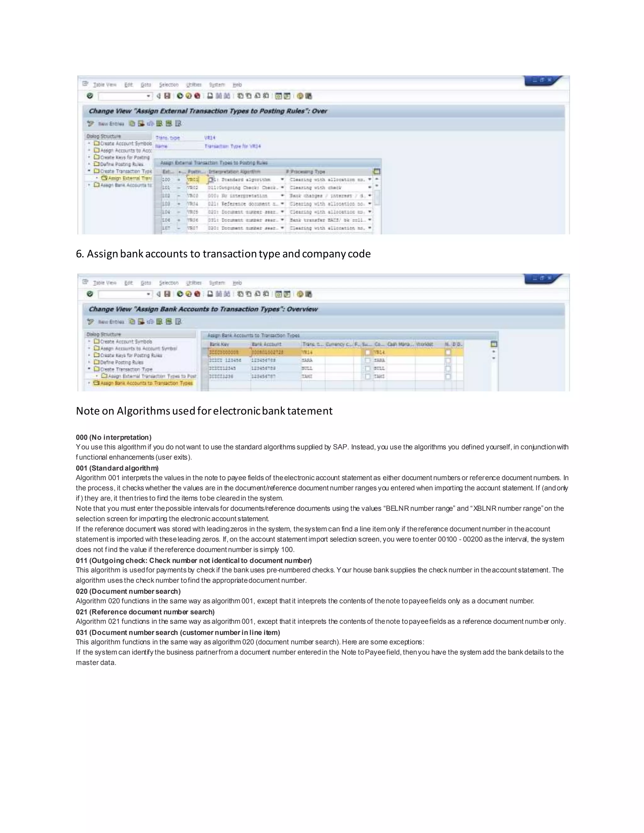 Electronic bank statement in SAP FI | DOCX
