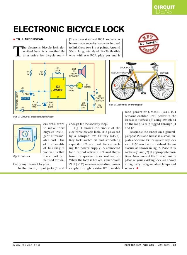 electronic bicycle lock