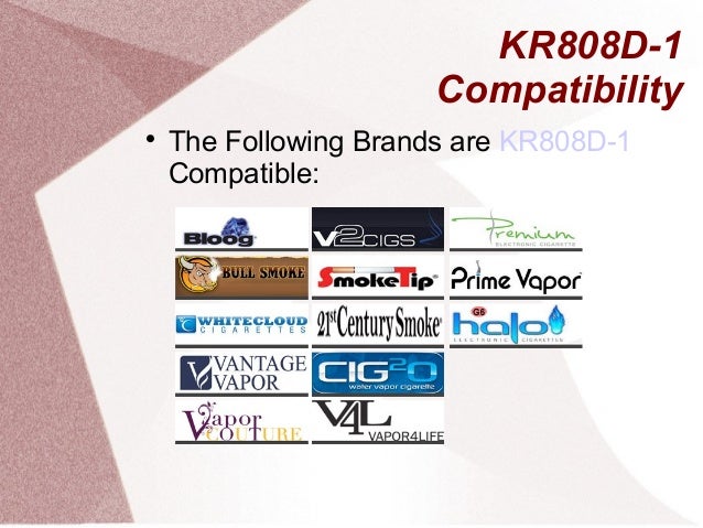 E Cig Compatibility Chart