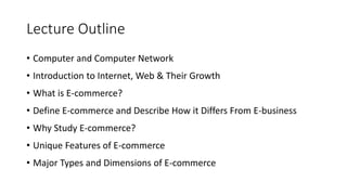 CS7330 - Electronic Commerce - lecture (1) | PDF