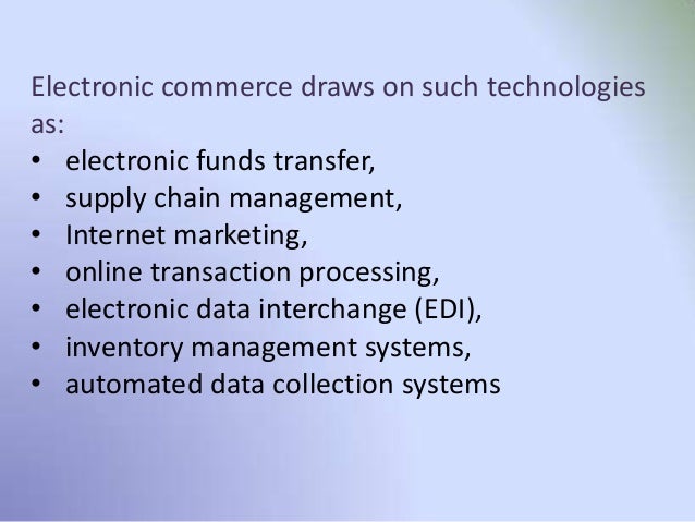 Features of e-commerce as an electronic trading system